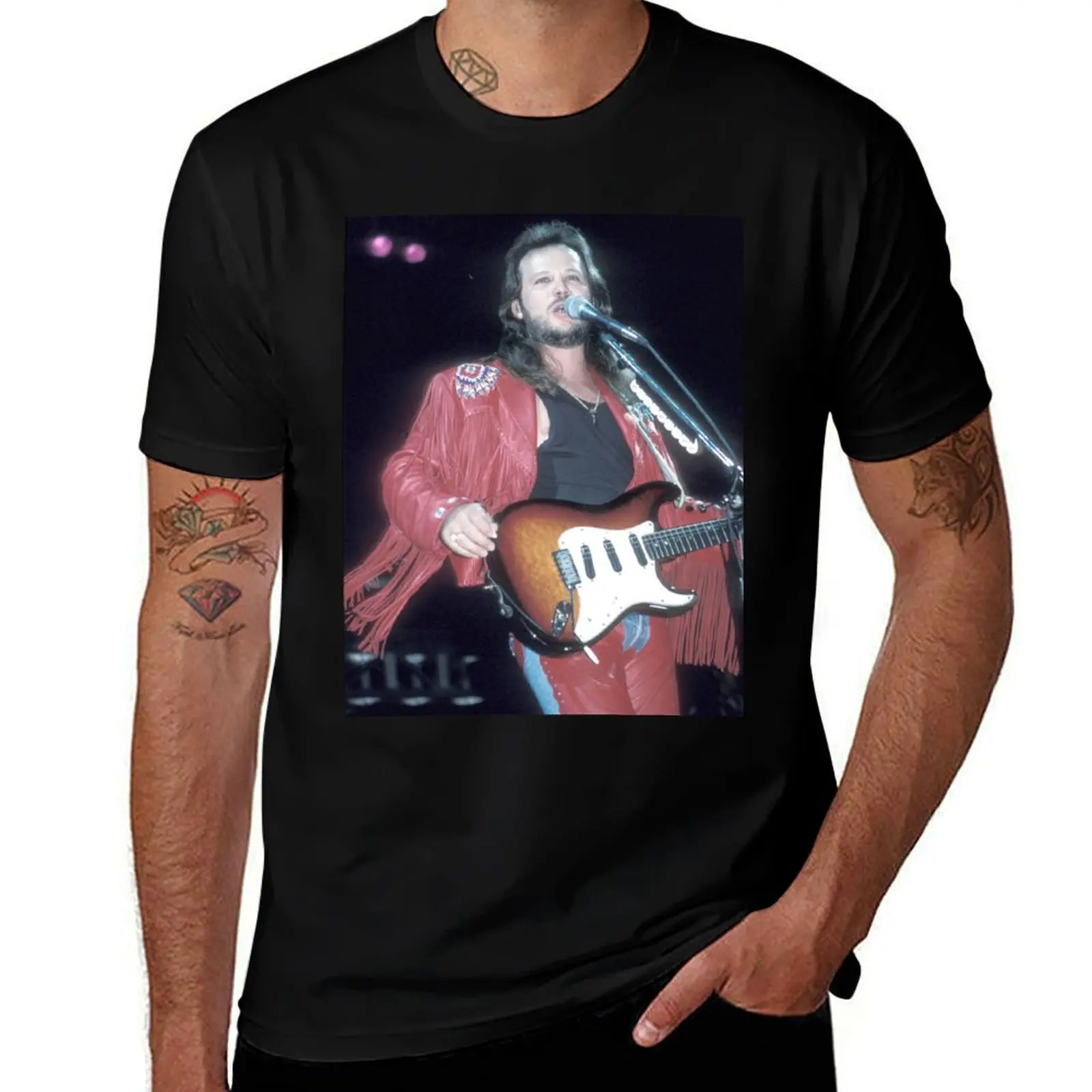 Travis Tritt Photograph T-Shirt Retro Graphic Print T-Shirt