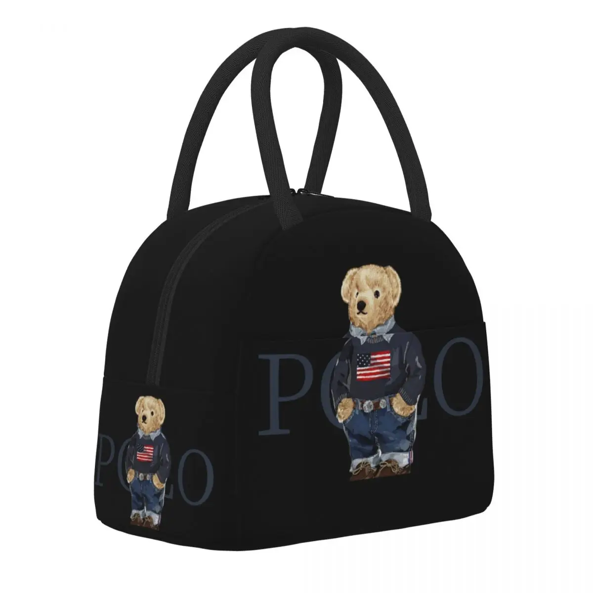 Ralph Bear Large Insulated Lunch Bags Thermal Bag Lunch Container Leakproof Tote Lunch Box Food Storage Bags Office Travel