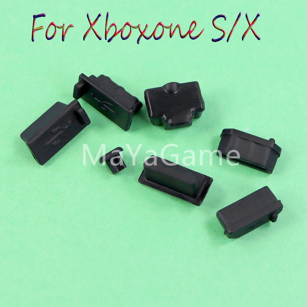 1set For Xbox One X ONEX XBOXONE S Gaming Console Silicone DIY Dust Proof Pack Kits Prevention Cover Case Mesh Jack Stopper