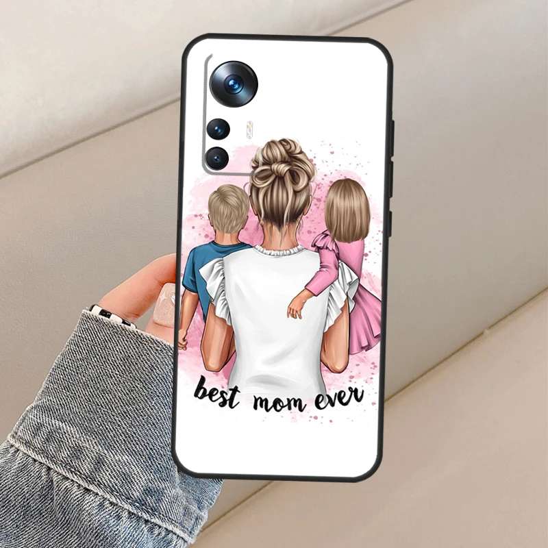 Baby Mom Daughter Girl Son Dad Cover For Xiaomi 13 Pro 11T 12T 12X 12 Lite Case For POCO X3 X5 F5 Pro M6 X4 F4 GT M5s F3