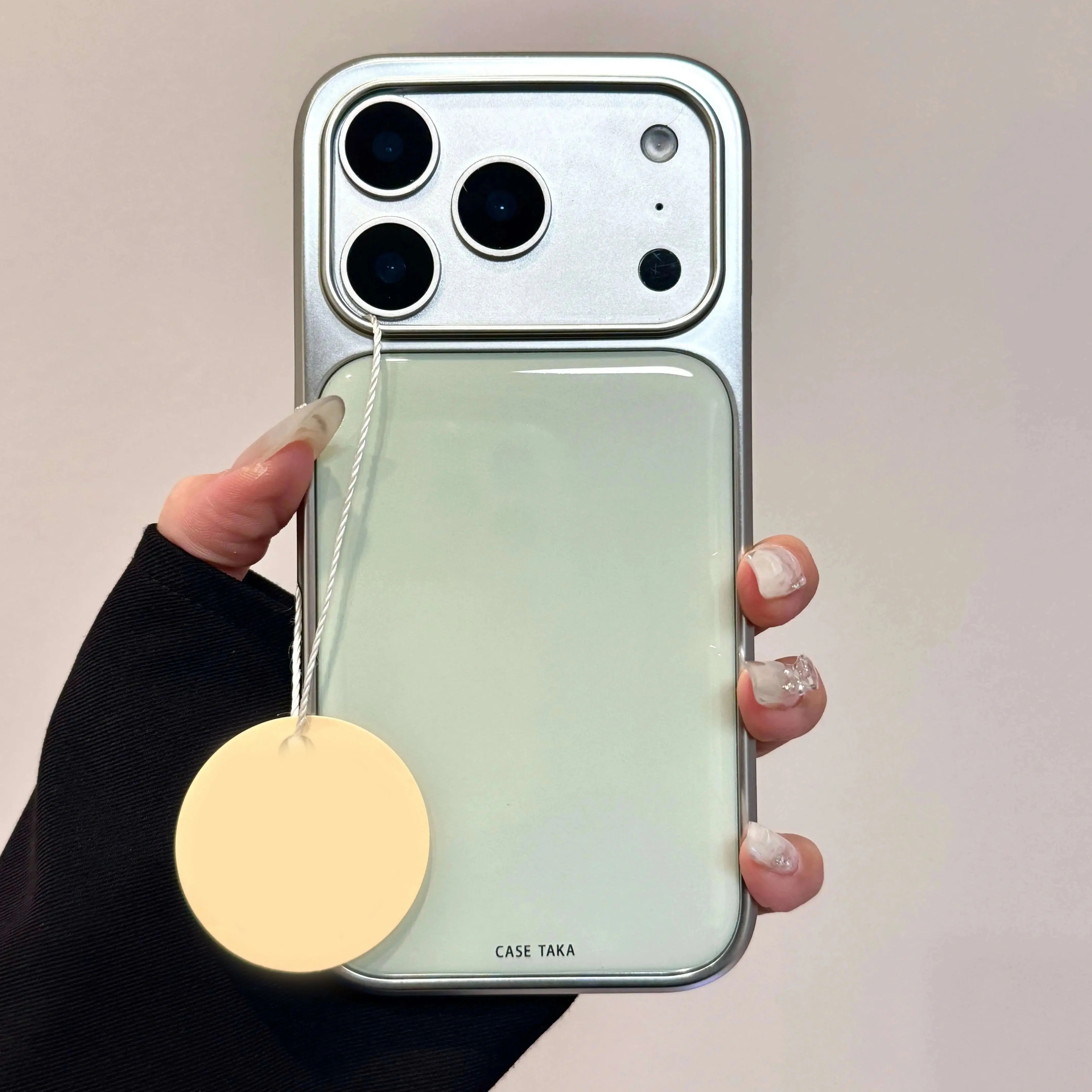 Maison Novaire Simple Color Electroplated Drop Glue iPhone Case