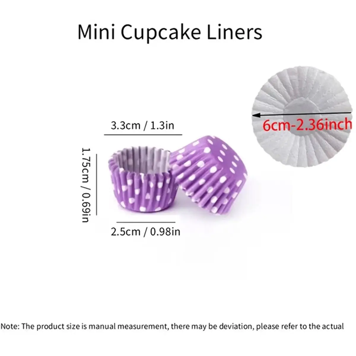 Polka Dot Pattern Mini Cake Paper Liners, 2.5cm Muffin Cup Base Paper Pads, Perfect for Cream Cakes, Cupcakes, Pastries