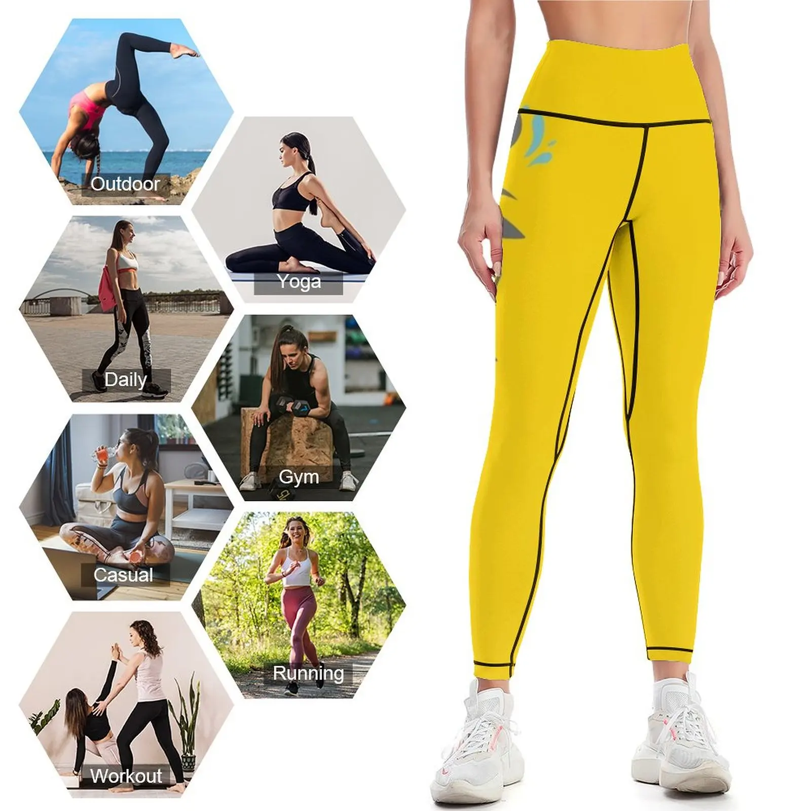 Calling all wild open water swimming, bagnanti invernali. Im a Chilly Dipper fun design per gli amanti del nuotatore. Leggings giallo limone