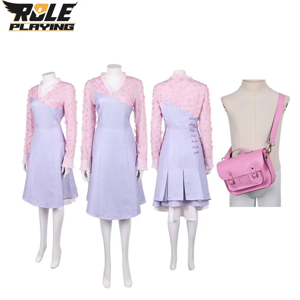 Glinda Cosplay 2025 Movie Wicked: For Good Costume Women Skirt Dress Set Roleplay Clothing for Female Halloween Carnival Suit