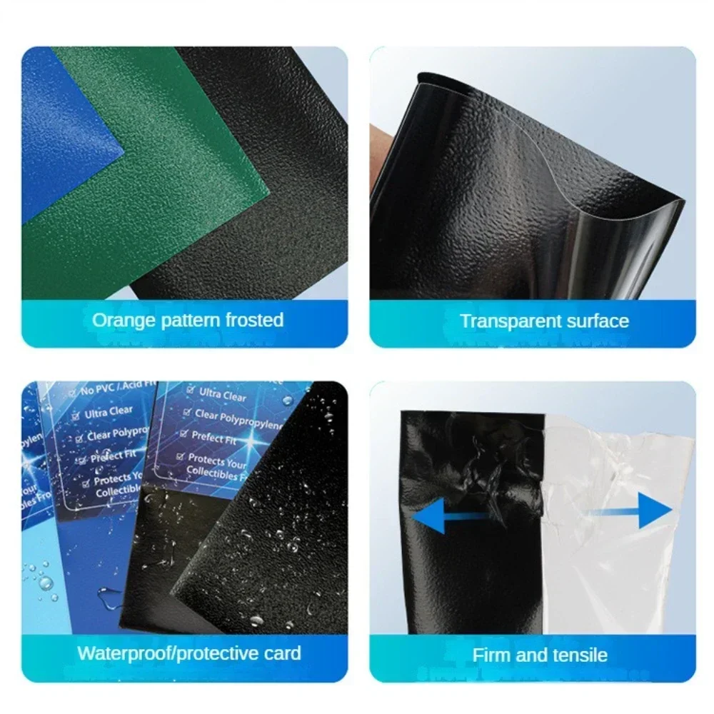 100 قطعة 66x91 مللي متر حافظة بطاقات مناسبة تمامًا للأكمام الداخلية مثالية لغطاء بطاقة التداول ذات الأكمام المزدوجة مع بطاقات ألعاب MTG TCG