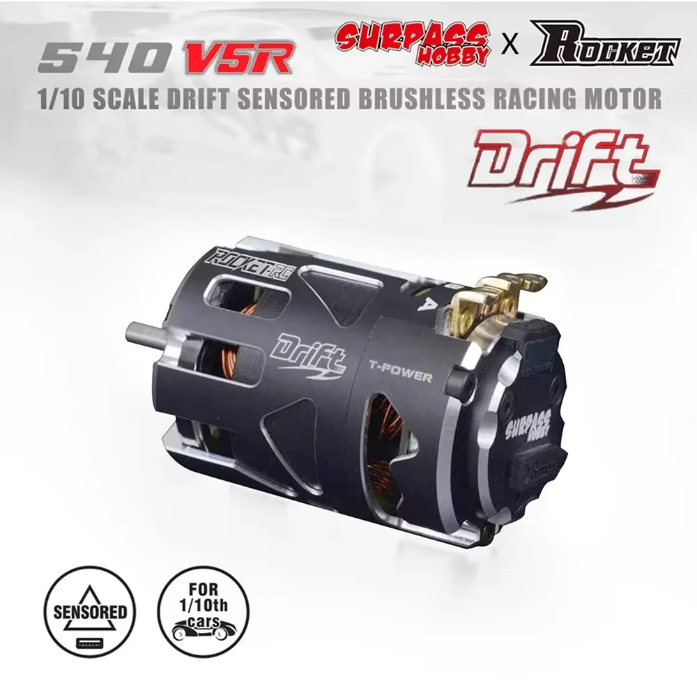 UniFly SurpassHobby Rocket 540 V5R Sensored Brushless Motor For 1/10 1/12 1/14 Off-road Drift Electric Car Competition Modified