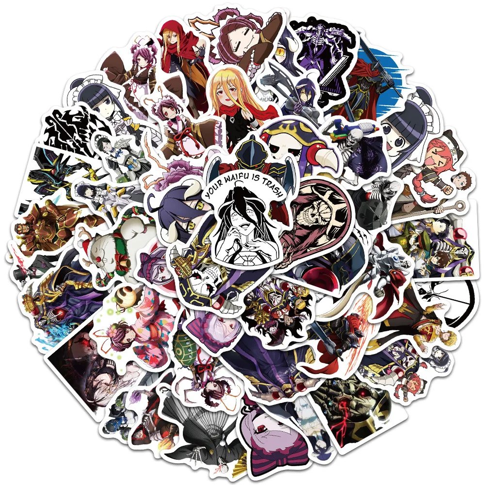 50PCS OVERLORD Anime Small Waterproof Sticker