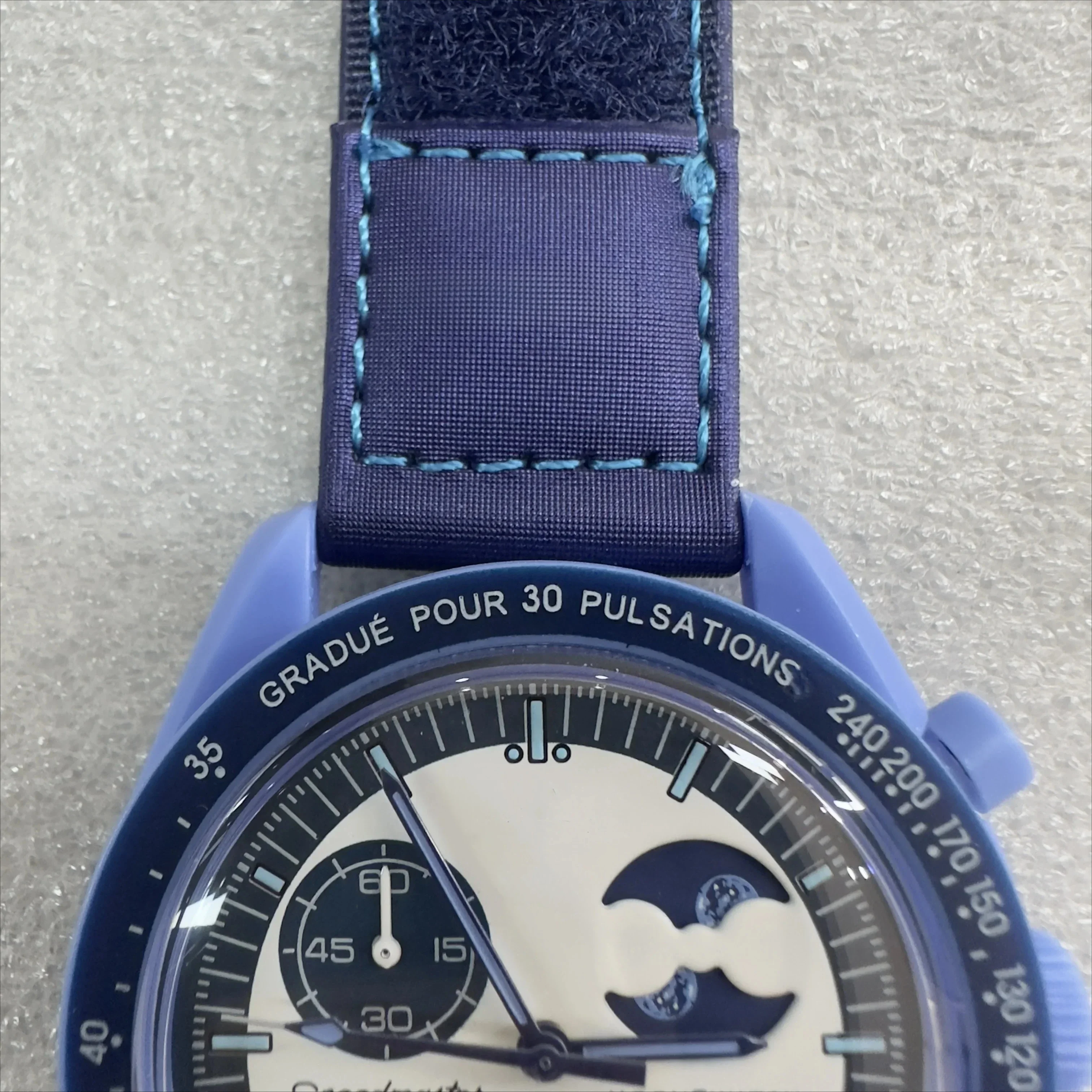 Jam Tangan Pasangan Fashion Luxury Moon Mission 6-Hand Chronograph Quartz - Tahan Air 50M Dial Bercahaya Tali Baja Tahan Karat Kotak Hadiah