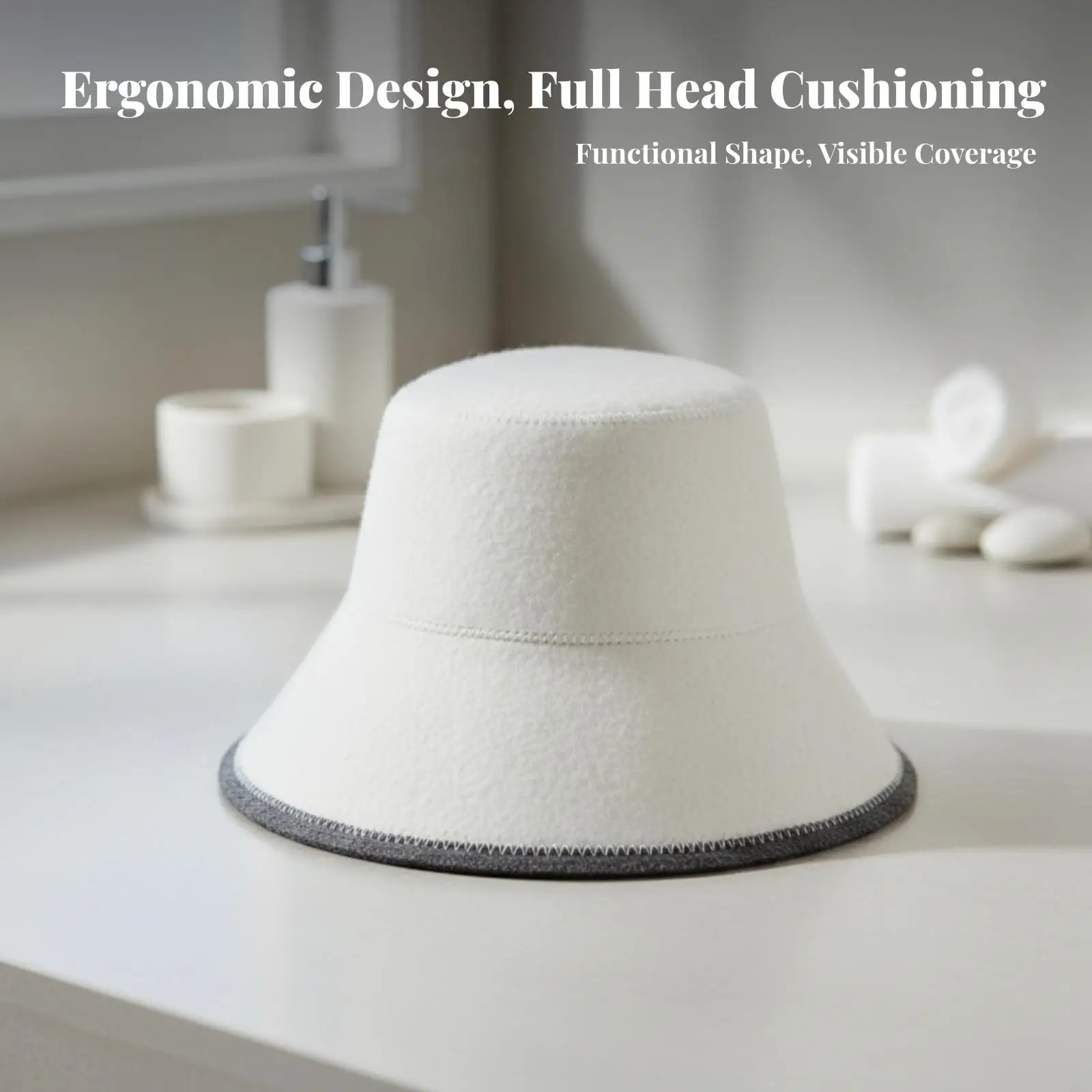 Wool Felt Sauna Hat Breathable Felt Sauna Hat Absorbent for Steam Room