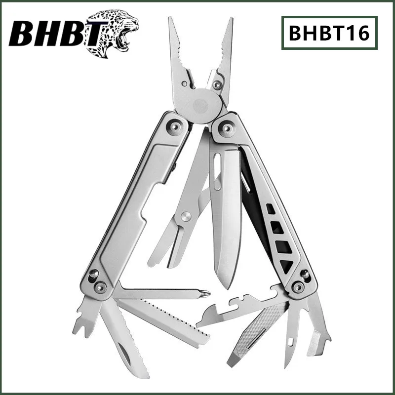 BHBT 18 In 1 EDC Multi Tool Pliers Folding Knife Tactical Hoxagon Wrench Saw Pocket Camping Survival Multitool Hand Tools