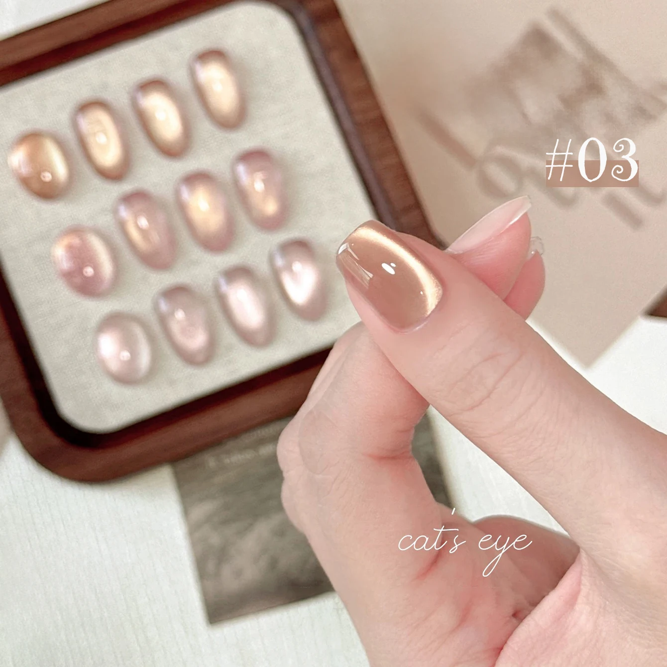 

1pcs TC 2025 New Whitening Pure Heroine Cat Eye Gel Nail Polish Ice Transparent Flash Lust Golden Light Cat Eye Nail Art