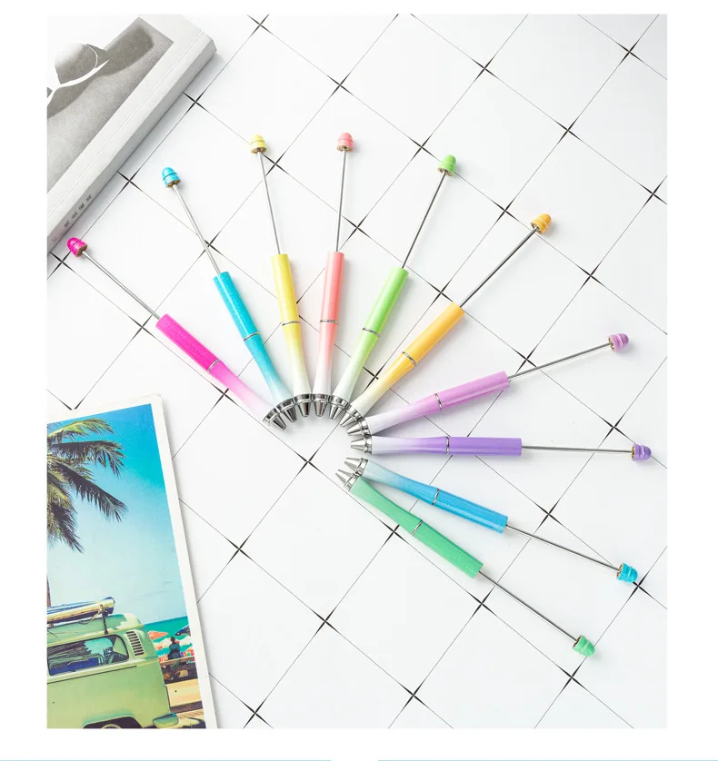 5pcs 10pcs 25cs 50pcs 100Pcs Metal Ballpoint Pen Beadable Pens Beaded Pens Ball Point Pen Office Craft Pens Beads Adult Pen