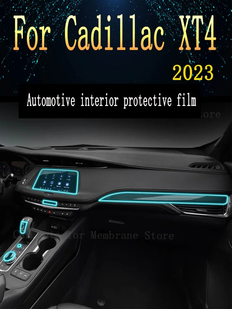 

For Cadillac XT4 2023 Navigation Center Console Gear Panel Screen TPU Car Interior Protective Film Anti-Scratch Sticker