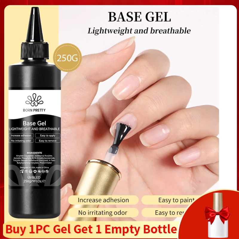 طلاء أظافر مولود جميل يدوم طويلاً ، جل تقوية معطف فائق ، نقع ، UVLED ، حجم كبير ، فن الأظافر ، ورنيش مانيكير
