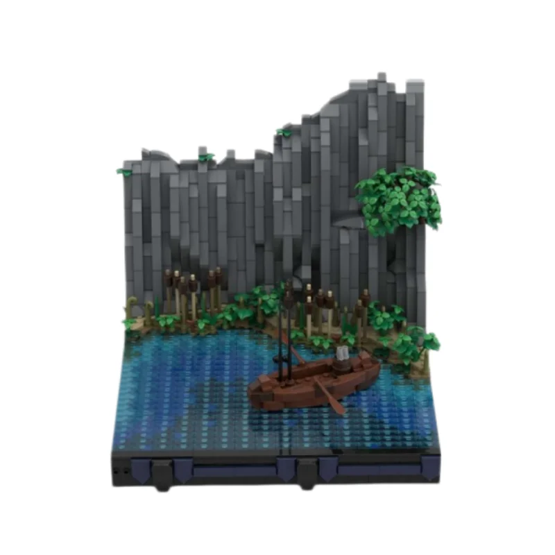 

MOC Medieval Castle Building Model - Small Particle Assembly Toy Blocks 1626 pieces - Suitable for all enthusiasts - Desktop dis