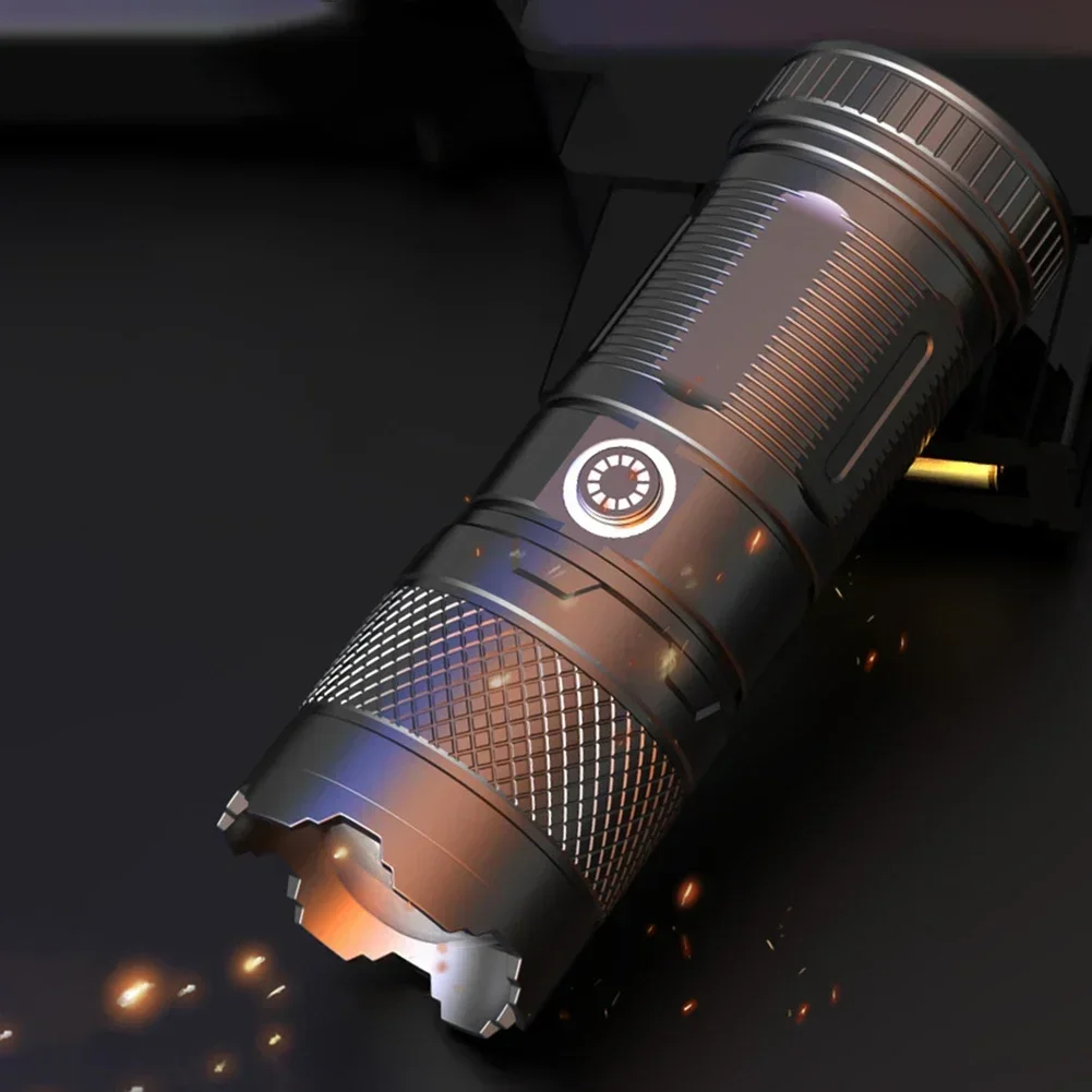 Super Long Range Torch High Power LED Flashlight USB Rechargeable Strong Light Lamp Outdoor Portable Lantern Waterproof