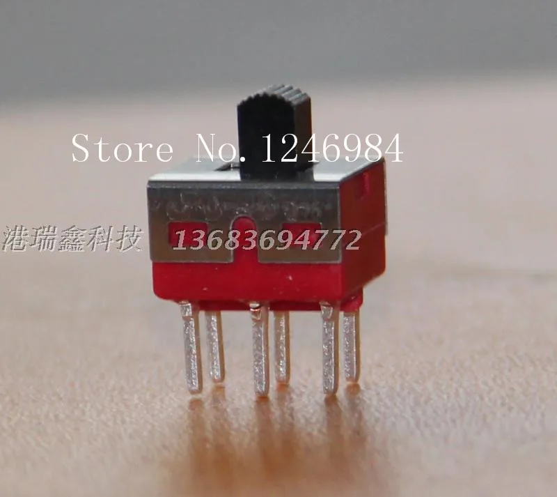 [SA]TS-11C -pin dual six feet two tranches small toggle switch slide switch Q15 Taiwan Deli Wei 5MD1--50pcs/lot