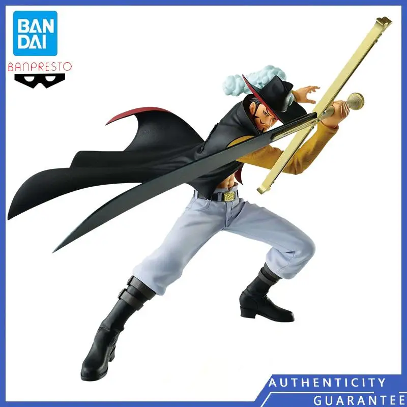 [In Stock] Bandai Banpresto 13Cm One Piece Dracule Mihawk Anime Characters Collectible Action Figure Model Toys Gifts for Men