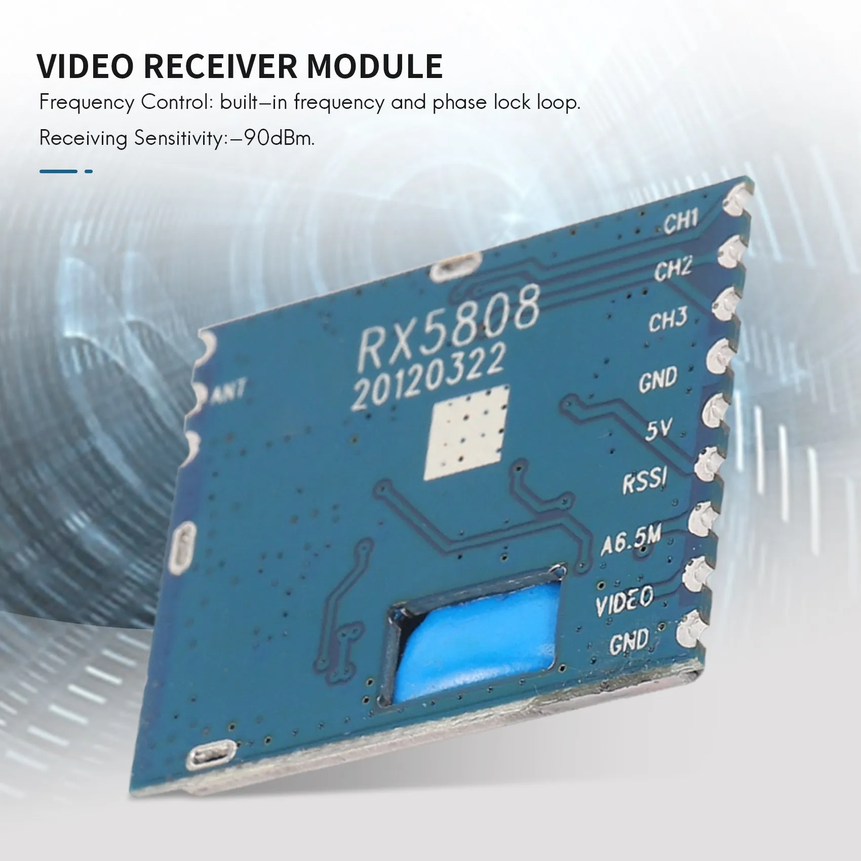 โมดูลรับสัญญาณวิดีโอและเสียงไร้สายขนาดเล็ก5.8G FPV RX5808สำหรับระบบ FPV เฮลิคอปเตอร์ควบคุมรีโมตชิ้นส่วน RC