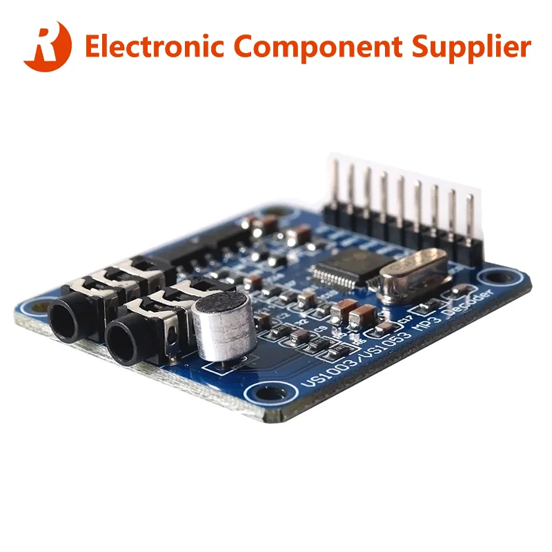 VS1003B MP3 Audio Decoding Modul Entwicklungsboard Onboard Mikrocontroller Zubehör Aufnahmefunktion DC 5V VS100 NAGELNEU