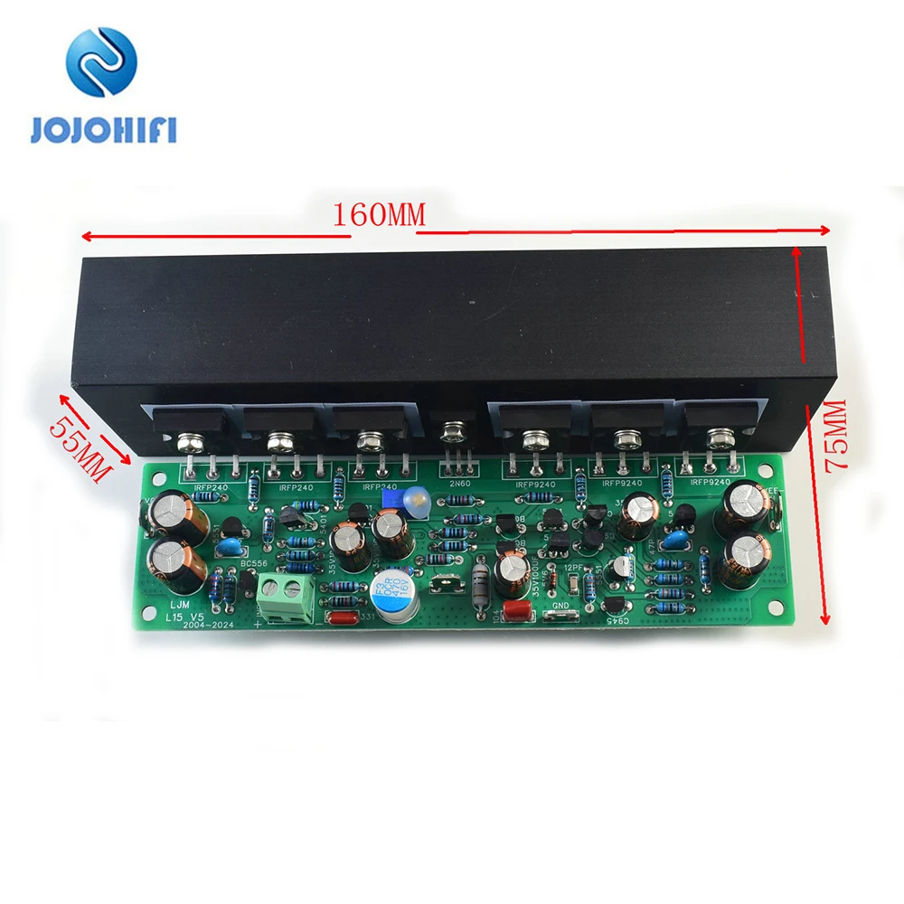 

1pc L15 Finished Board with Radiator Heat Sink IRFP240 IRFP9240 Mono FET Amplifier Audio MOSFET Sound Amplifiers Assembled Board