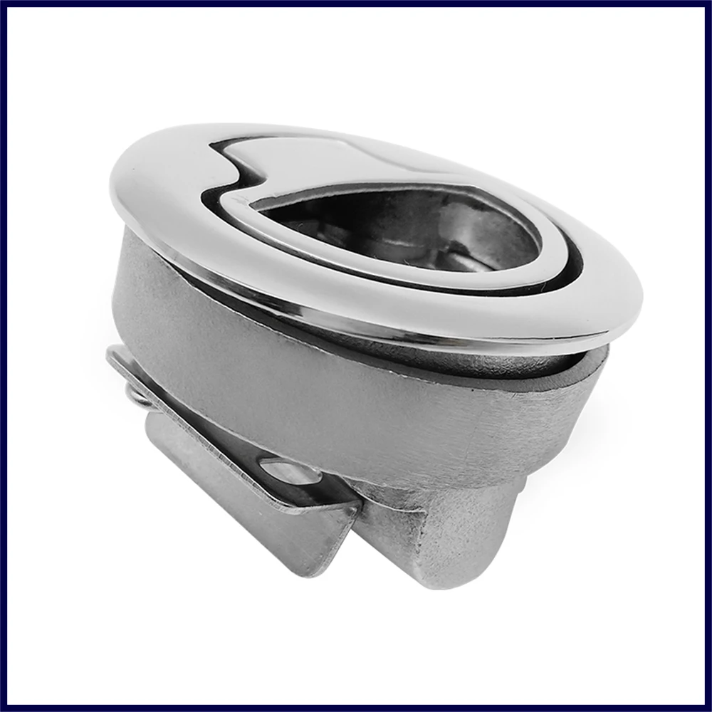 

316 Stainless Steel Marine Boat Hatch Latch 2" Turning Lock Lift Handle Flush Pull Locker Boat Accessories 62mm