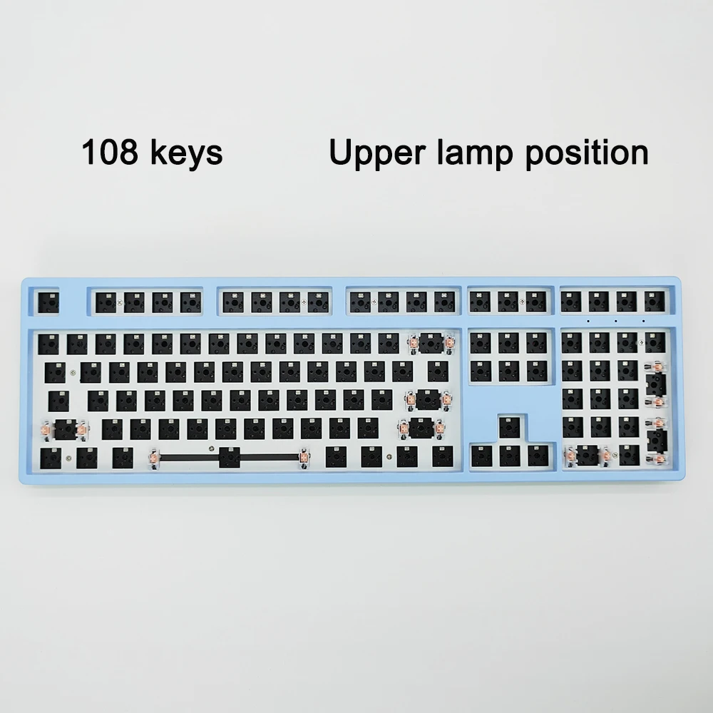 T108 3 Mode Mechanical Keyboard Kit Barebone Classic Gamer 108 Keys Layout Full Size Hot Swap RGB Gaming Custom Keyboard DIY Kit