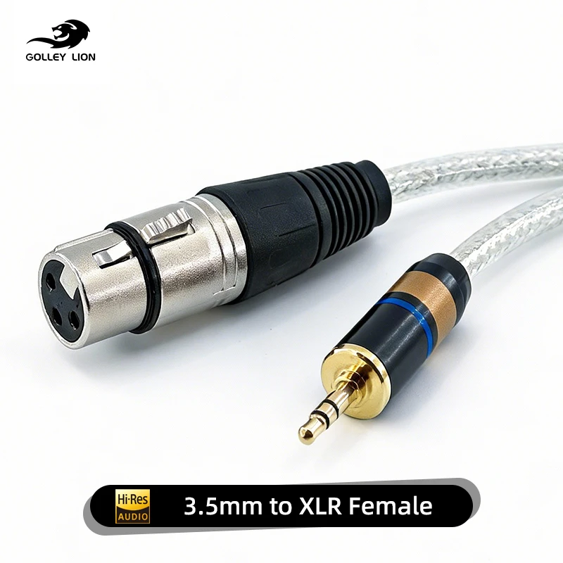

Balanced XLR Female to 3.5mm Male Jack Stereo Microphone 3Pin XLR to TRS Mic Cord Aux to XLR Compatible Laptop Amplifier