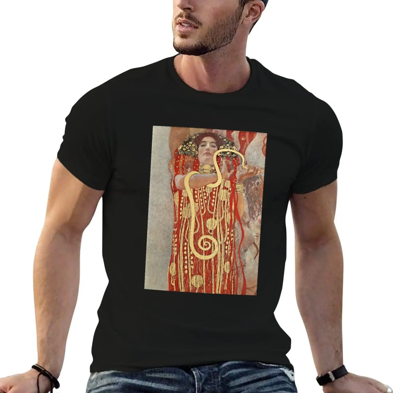 

HD. Medicine, by Gustav Klimt . HIGH DEFINITION T-Shirt anime t shirts for man man t shirt cotton t shirts with prints T-Shirt