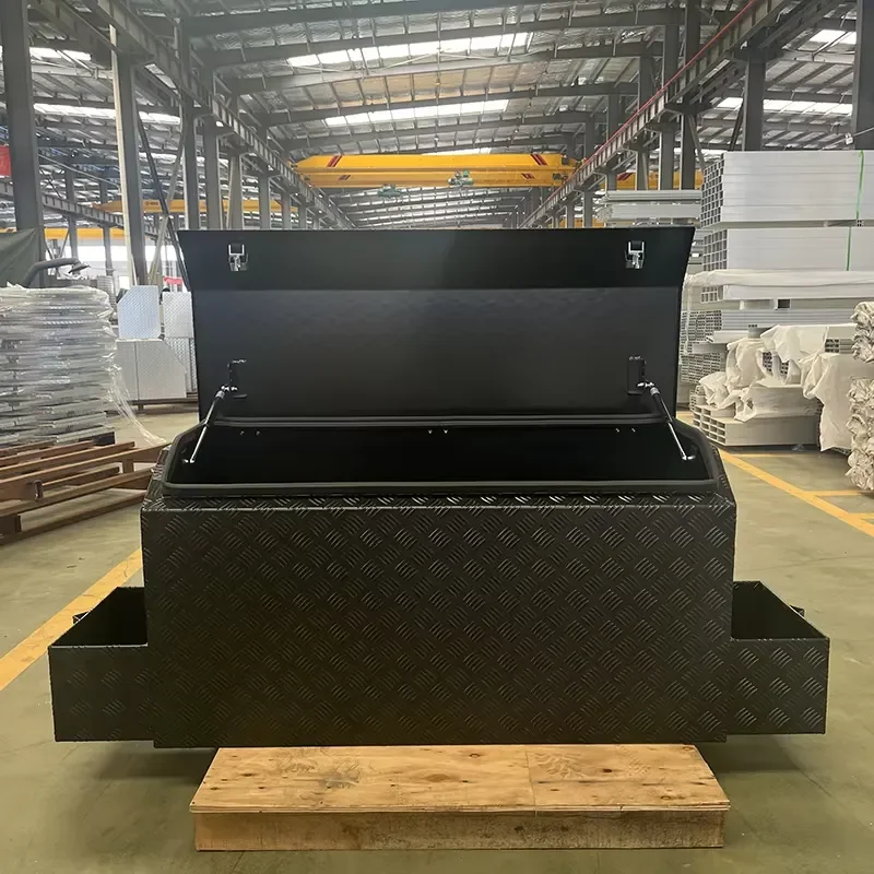 for Embossed Aluminum Alloy Waterproof Outdoor Heavy Duty RV Trailer Cargo Storage Tool Box