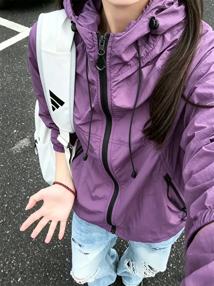 

Dopamine Purple Quick Dry Lightweight Outdoor Cycling Fishing Jacket Men's Women's Summer Fashion Sun Protection Clothing