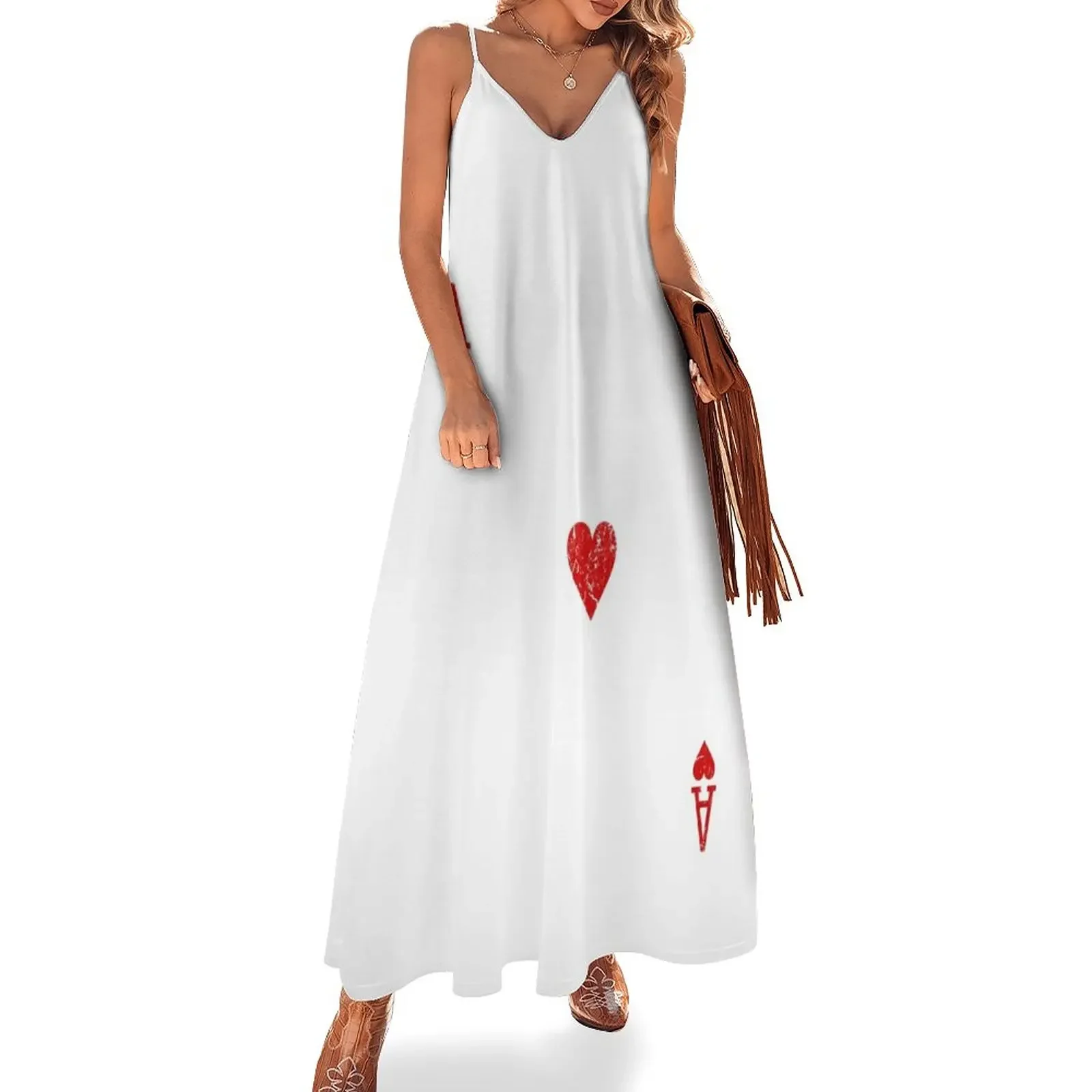 

Ace of Hearts Playing Card Sleeveless Dress clothes Dress vintage dresses summer women dress