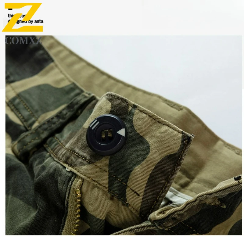 Utility Cargo Pants Men's New Autumn Multi Pocket Printed Camouflage Casual Trousers Versatile Outdoor Lightweight Sweatpants