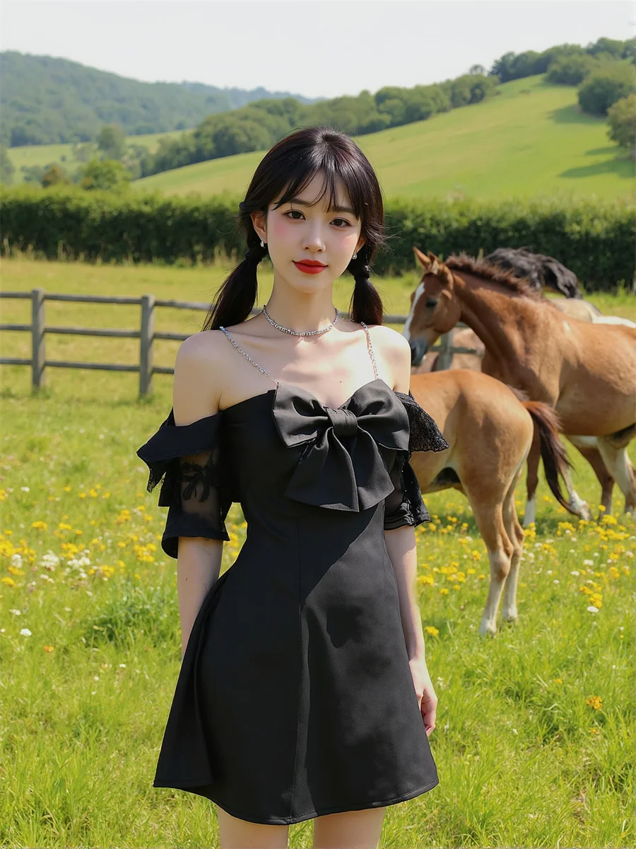 여성용 드레스 데이 파티 섹시 A라인 퍼프 소매 브이넥 보헤미안 한국 유럽 미국 중국 일본 프랑스 민족풍