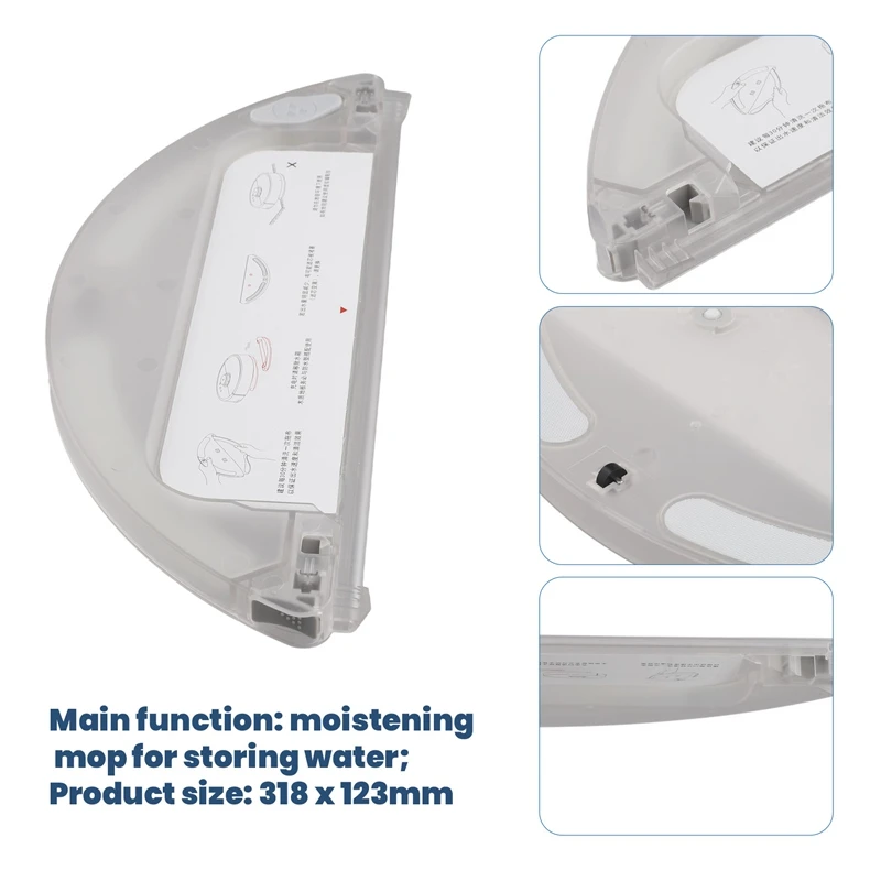 ABBK-бак для воды для Xiaomi Roborock S50 S51 S55 T60 T61 MI, запчасти для робота-пылесоса, аксессуары