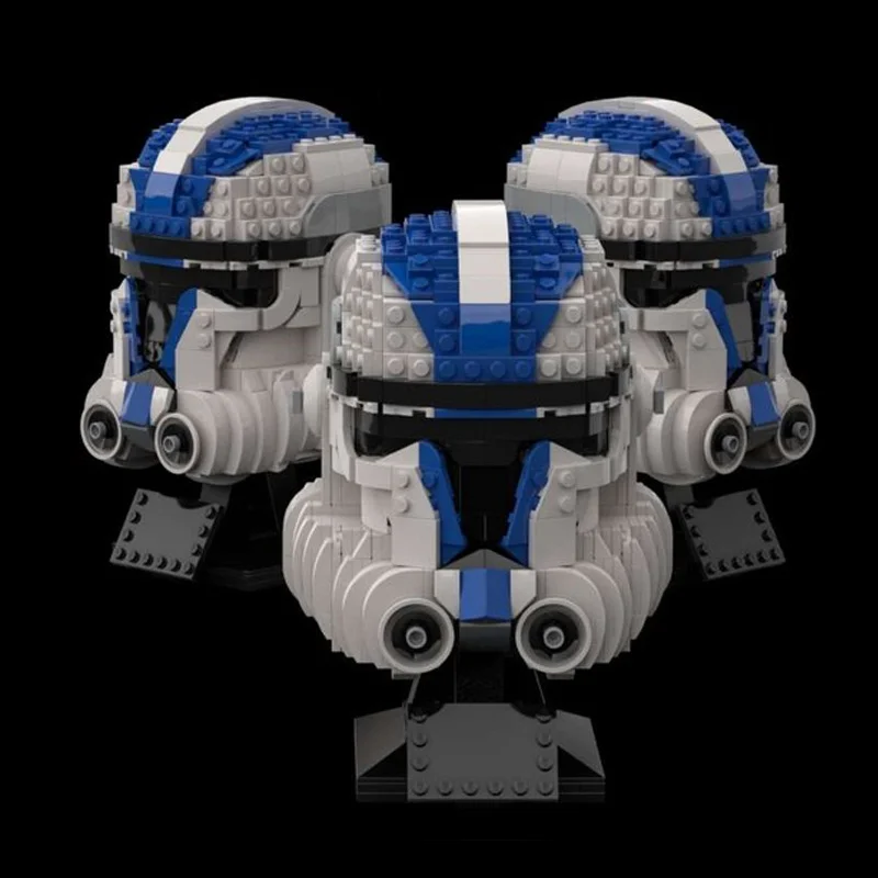 898 PCS 나이트 헬멧 빌드 헬멧 501st MOC 맞춤형 모듈식 빌딩 블록 창의적인 디자인 교육용 DIY 장난감 생일 선물