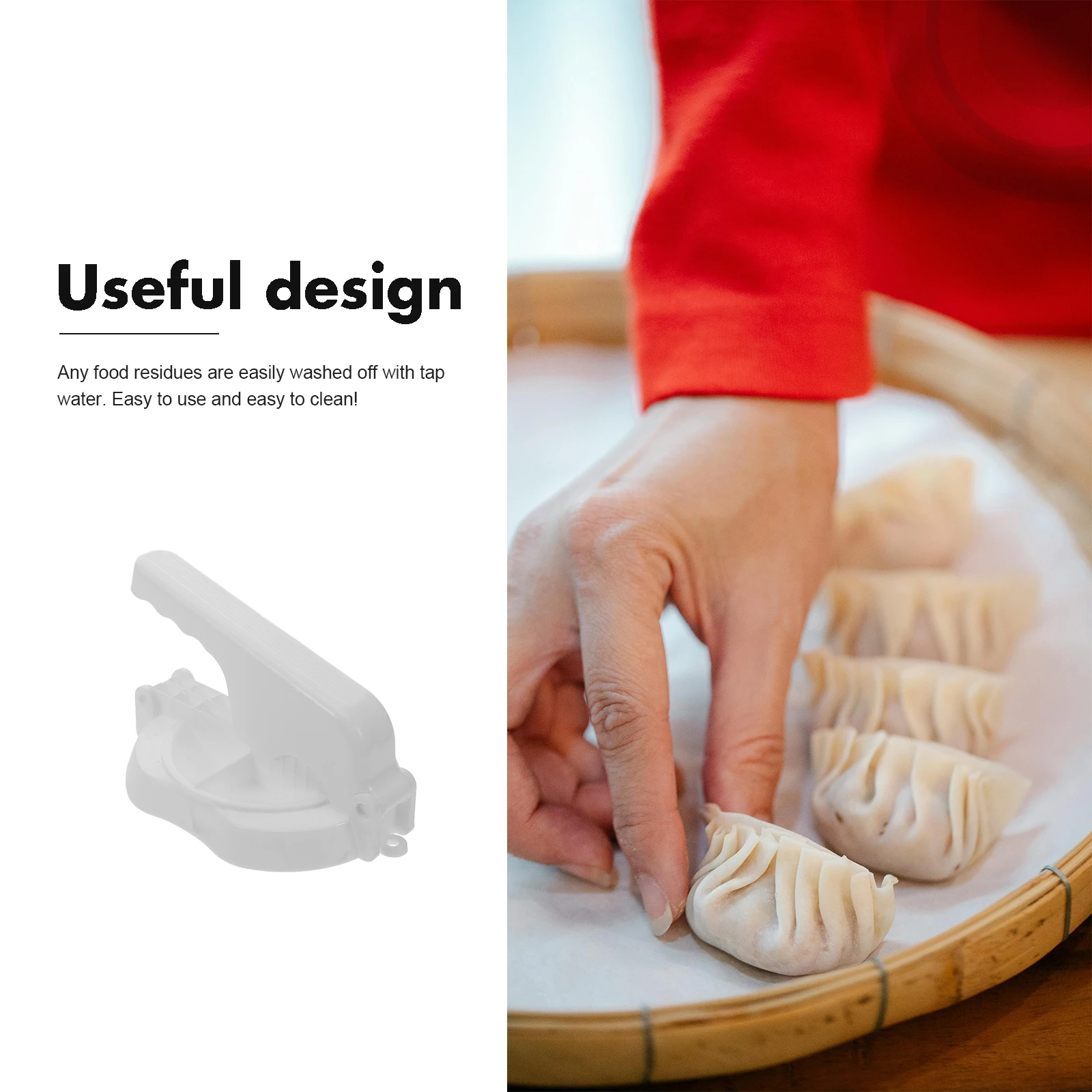 

Dumpling Wrapper Presser White Kitchen Gadgets Easy Clean Pastry Tools Making Wrappers Empanadas Wontons Mini Pies Biscuits