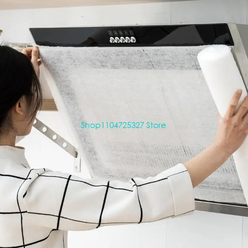 D8KF Universal Kitchen Ranges Hood Filter Paper Cooker Hood Grease Filters Paper Oil Absorbing Paper Kitchen Accessories