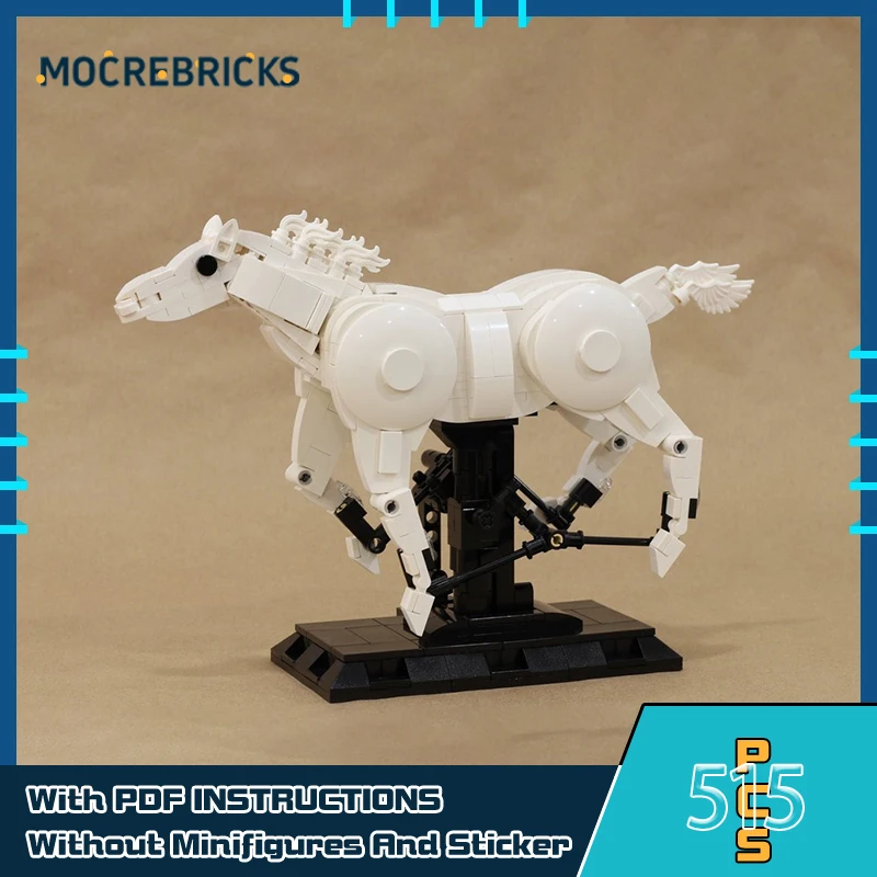 Motor gbc cavalo galopante diy modelo de montagem modular moc blocos de construção tecnologia tijolos quebra-cabeça brinquedos natal presentes criativos