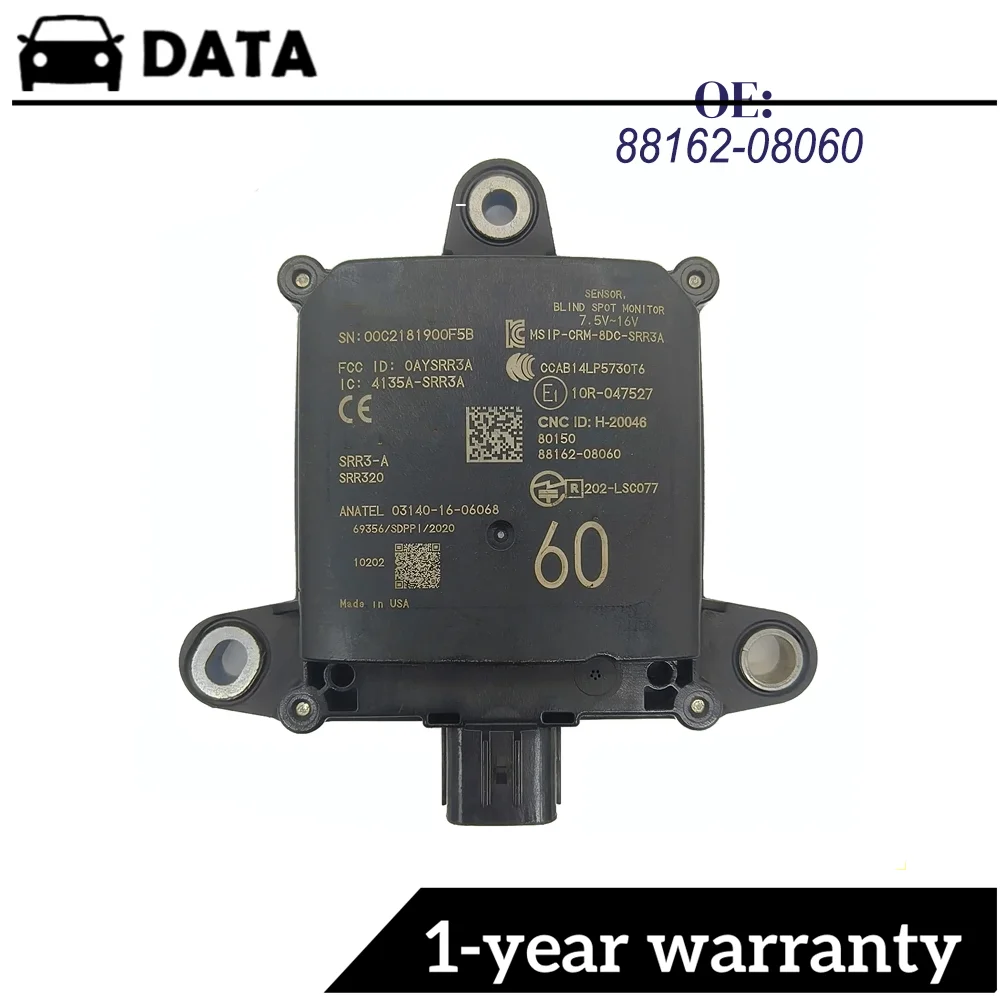 88162-08060(60) Blind Spot Sensor Module Distance sensor Monitor for 2021-2023 Toyota SIENNA 8816208060 Blind Spot Module Sensor