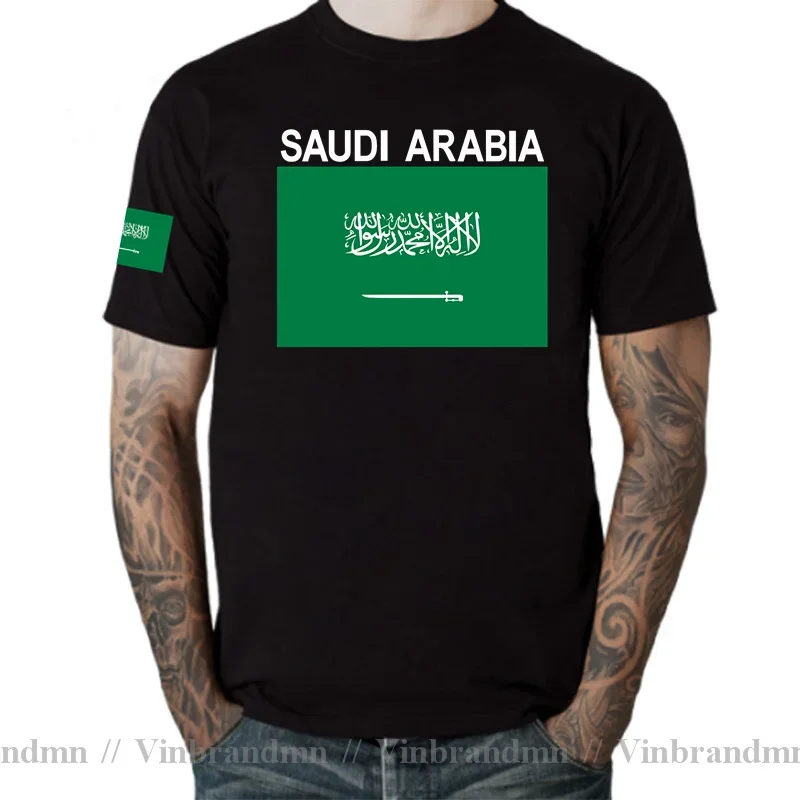 Kingdom of Saudi Arabia T Shirts Man 2023 T-shirt Nation Team Tshirt 100% Cotton Gyms Meeting Fans Streetwear Tops Saudi Arabian