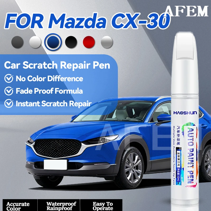 Specialized Automobiles For Mazda CX30 2019-2025 DM Paint Repair Pen Touch Up Scratch Remover DIY Auto Accessories Black White S