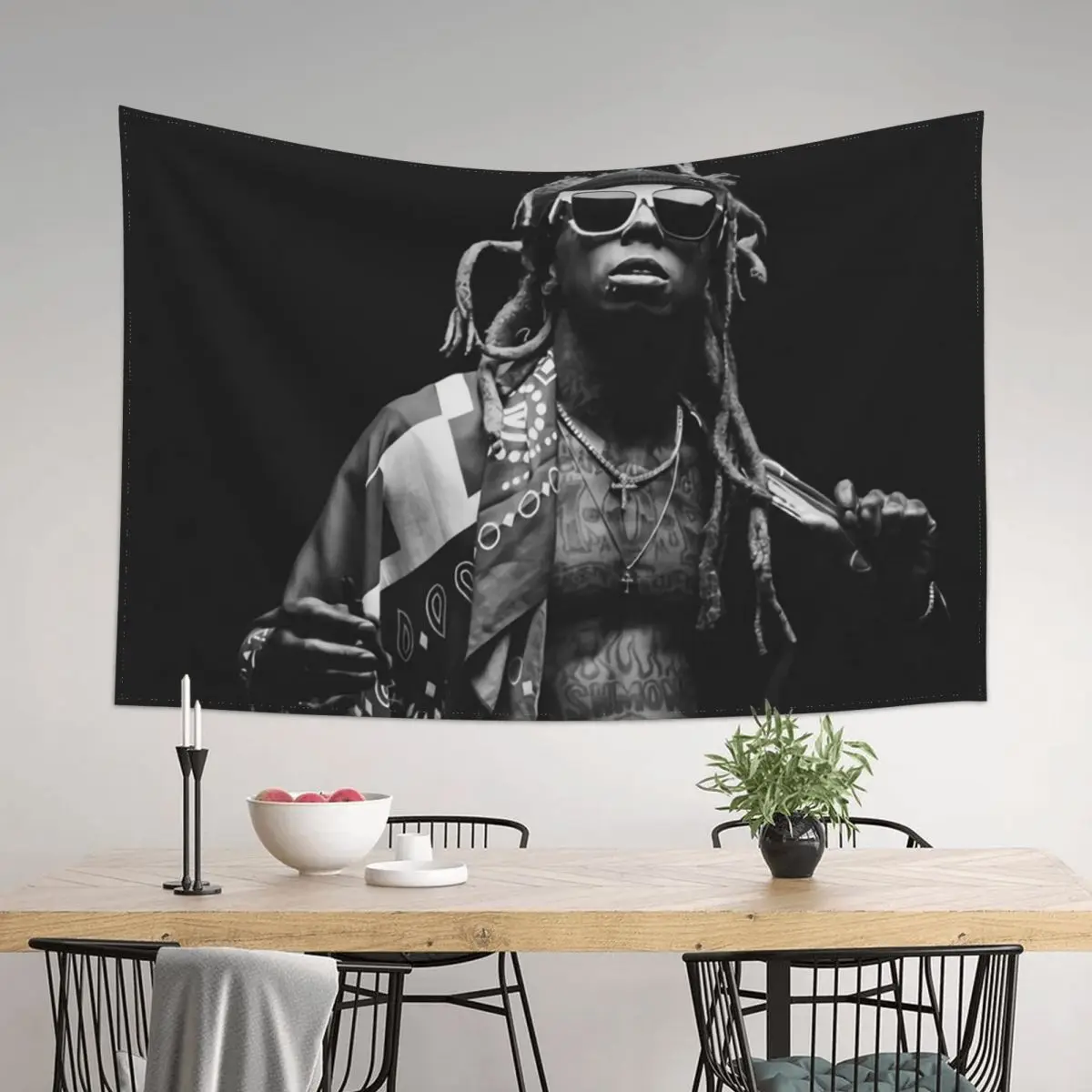 

Lil Black Tapestry Decorative Wall Room Decorating Aesthetic Decor For Room Tapestry