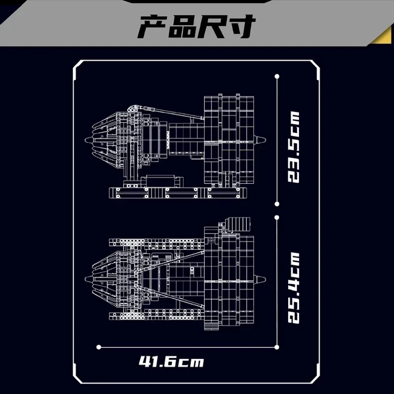 Kit modelo de motor de turbina de avión mecánico, 2256 Uds., montaje creativo, bloques de construcción educativos