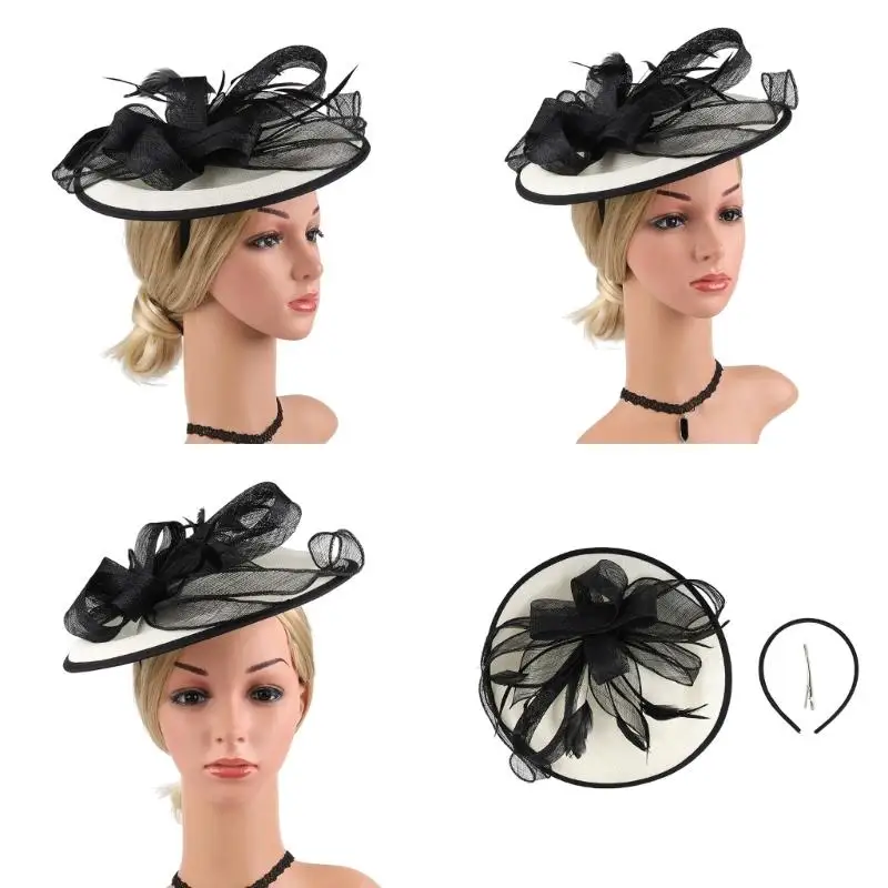 

31BB Fashion Fascinator with Headbands Detail And Hair Accessories For Proms Weddings Elegant Styles Occasion