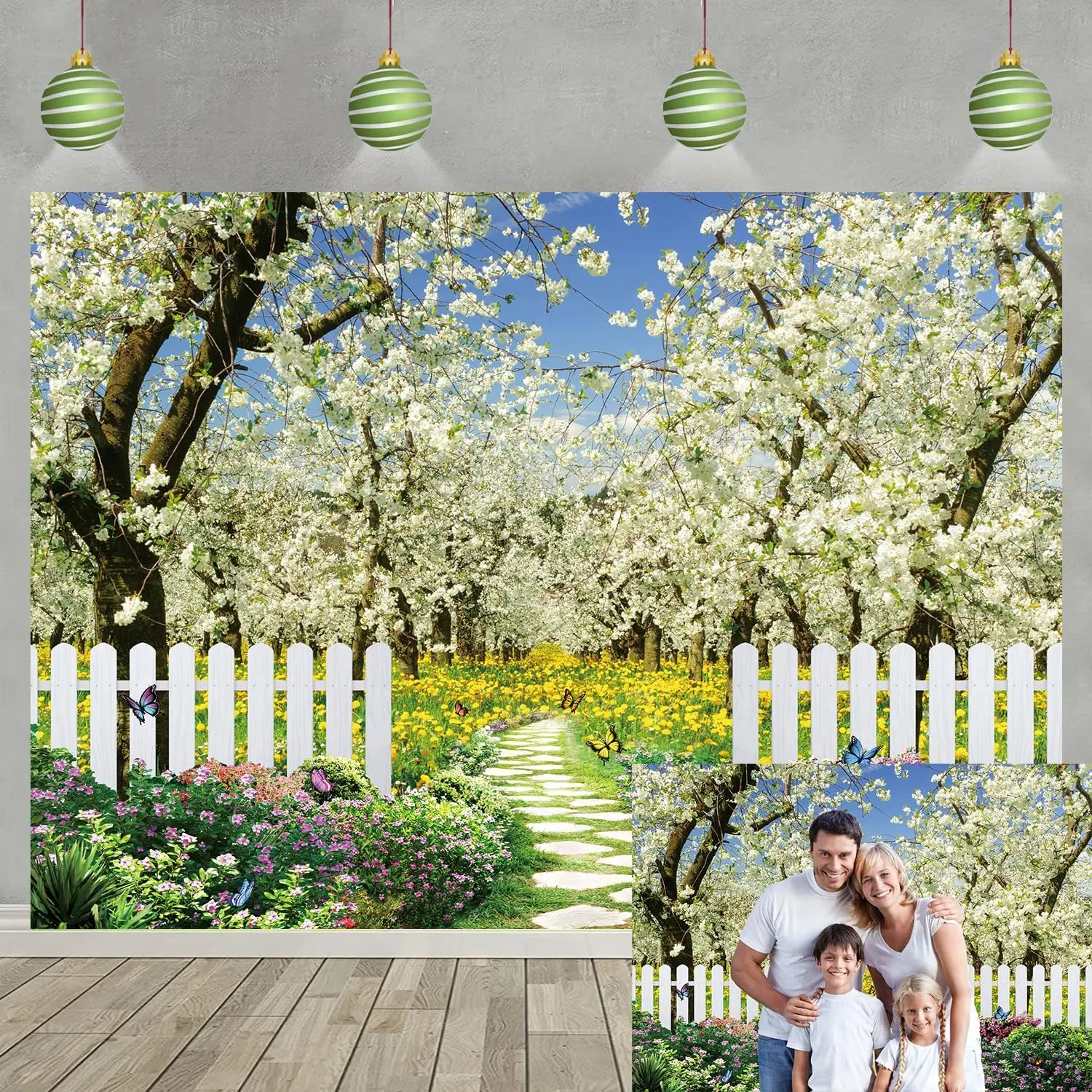 Enchanting Cherry Blossom Spring Tapestry Wall Hanging Polyester Floral Nature Art Decor for Bedroom Living Room Home Decoration