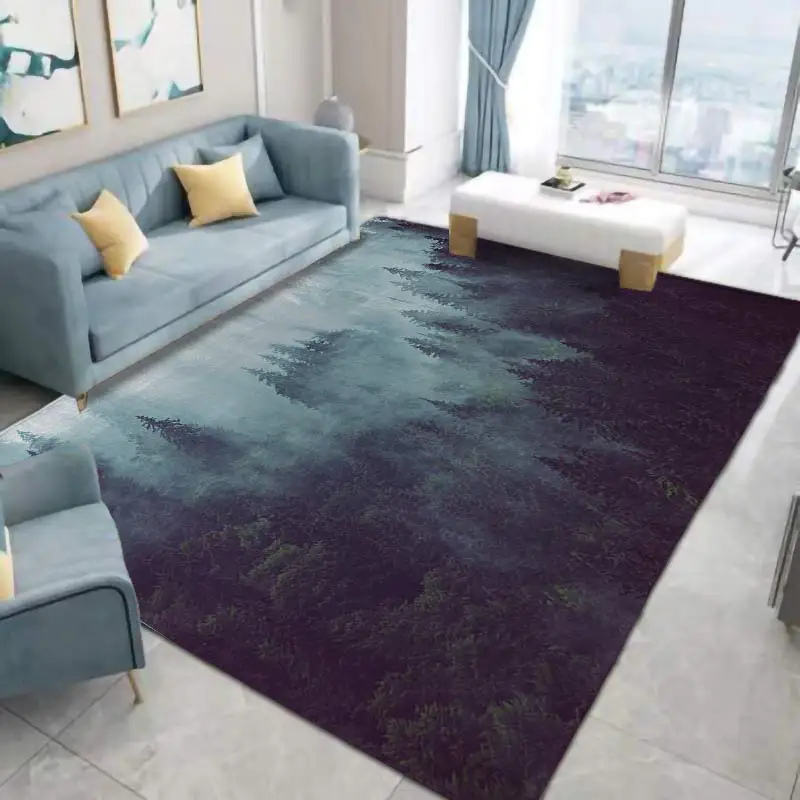 Foggy Forest Carpet Antislip Alfombra Rug Tapis Tapete Floor Mat Trastar For Bedroom Kitchen Bathroom Casa E Jardim Maison Decor