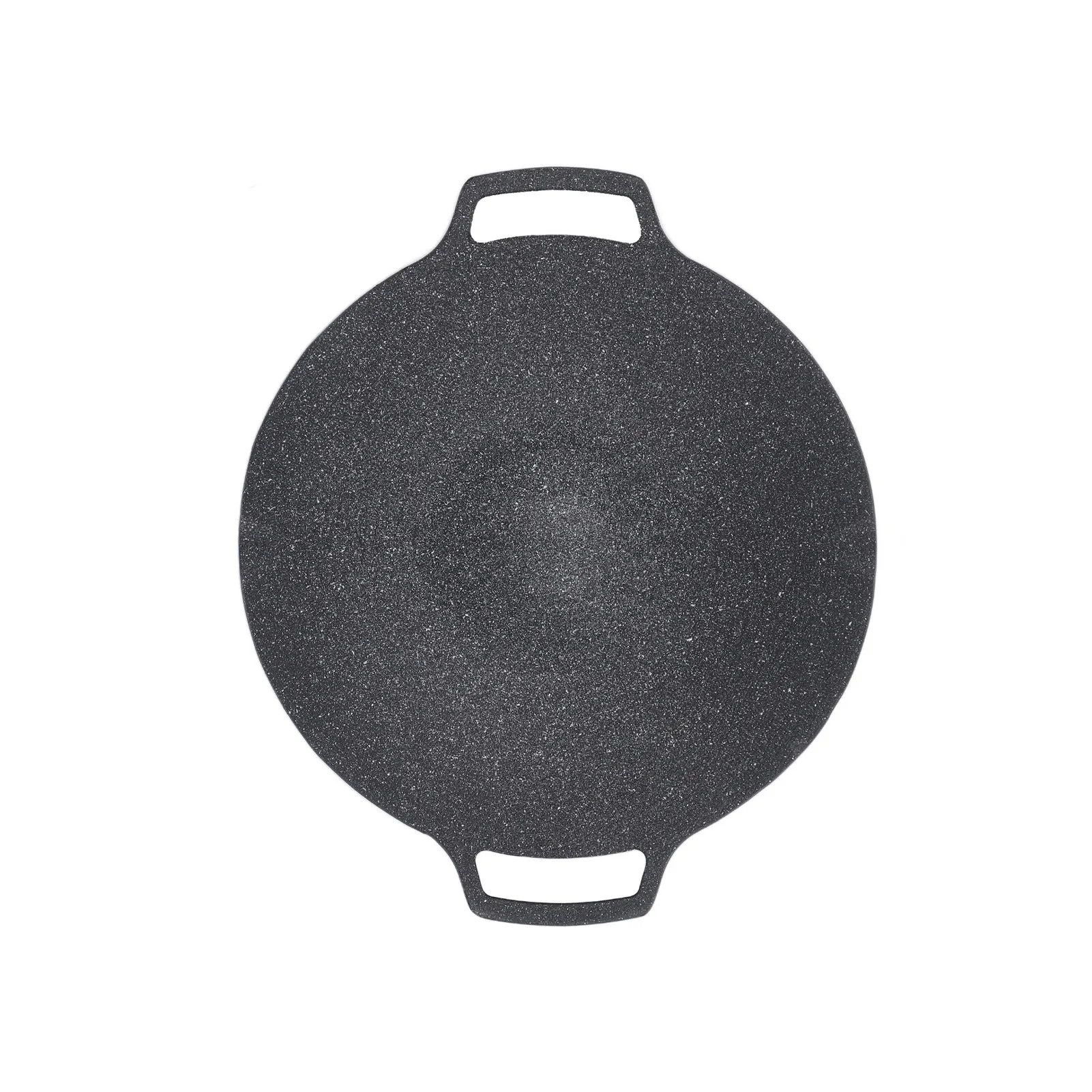 Ronde braadpan Ronde bakplaat Anti-aanbaklaag Aluminiumlegering Ronde grillpan met dubbele handgreep voor picknick BBQ Ronde bakplaat
