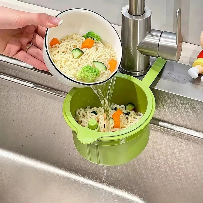 Press-Type Sink Drain Basket Multifunctional Kitchen Bathroom Food Filter Strainer Sink Storage Organizer