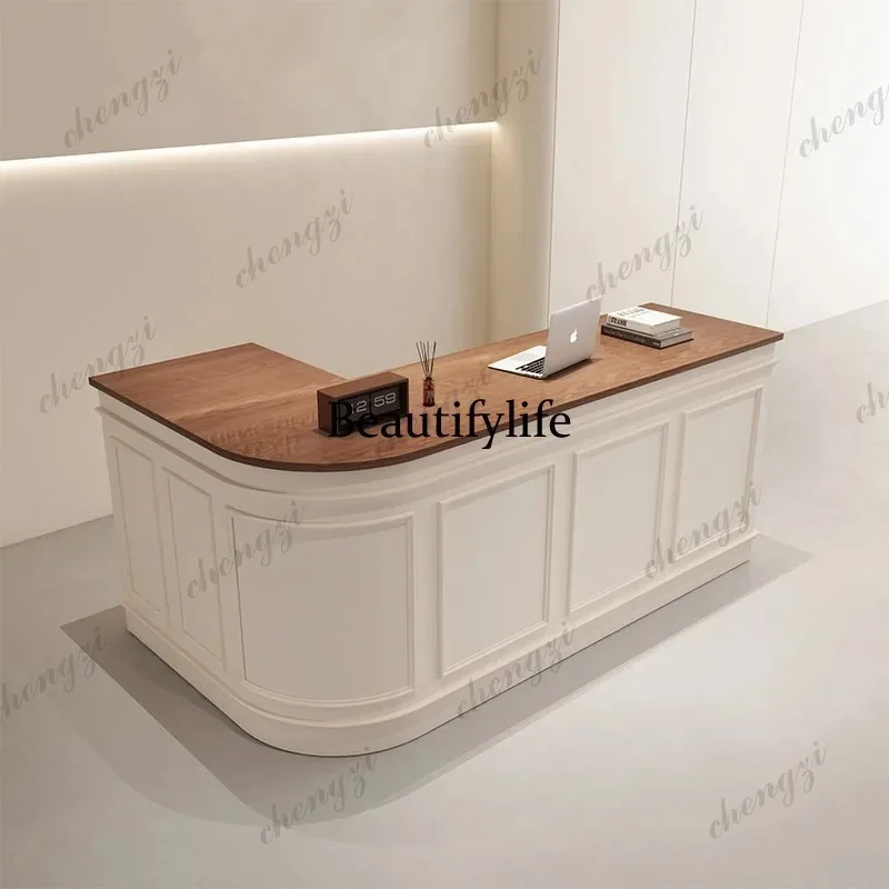 K153 Corner cashier, front desk paint clothing store bar cake shop, milk tea shop French counter
